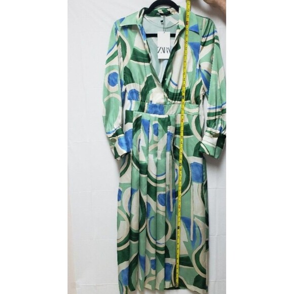 Zara Women’s Flowy Long Sleeve Maxi Cocktail Party Formal  Chic Dress XS NWT - Picture 5 of 16